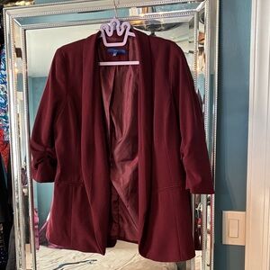 Women's Burgundy Blazer